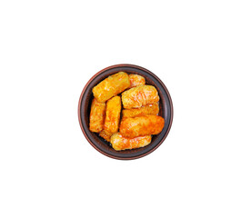 Traditional Ukrainian Stuffed Cabbage Rolls "Holubtsi" in Tomato Sauce