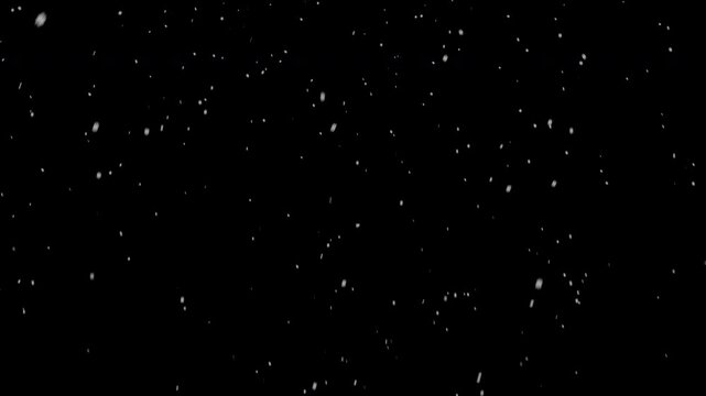 Gentle snow dropping overlay animation