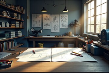 Mechanical Engineering Drawing Background