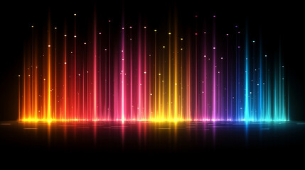 mesmerizing abstract design featuring light pink, purple, and blue hues blending over a dark black background, creating a sense of calm and serenity. The flowing colors evoke a futuristic, dreamlike a