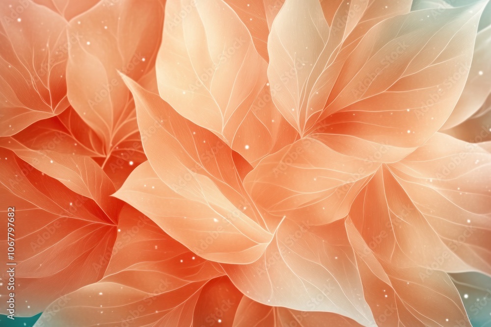 Poster close-up macro photography of delicate flower petals with sharp focus on veins and intense backgroun