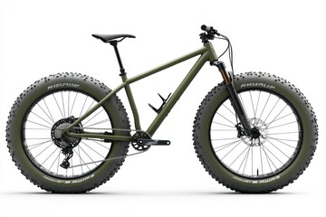 Fototapeta premium Green Fat Tire Mountain Bike