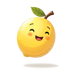 Fototapeta premium Embrace the brightness of a smiling lemon in every moment of your day , digital illustration of character design concept.