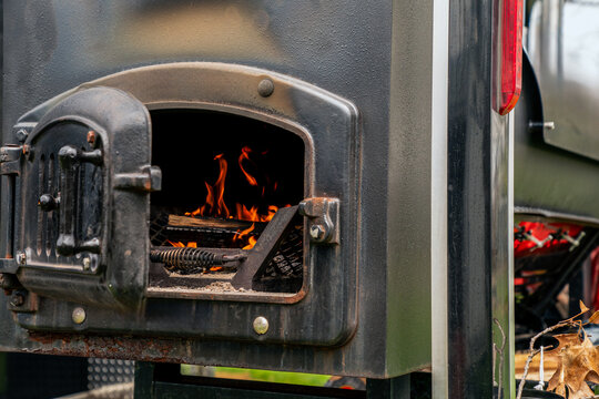 BBQ smoker with smoke 