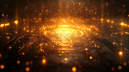 intricate circuit board with detailed electronic components, symbolizing technology, innovation, and the digital age. The image emphasizes precision and complexity in modern electronics