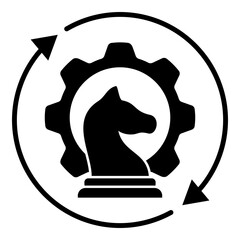 management icon that describes a business situation