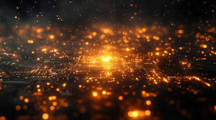 intricate circuit board with detailed electronic components, symbolizing technology, innovation, and the digital age. The image emphasizes precision and complexity in modern electronics