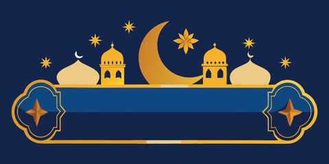 realistic ramadan horizontal banner template