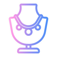 necklace Line Gradient Icon