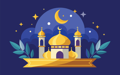 realistic ramadan horizontal banner template