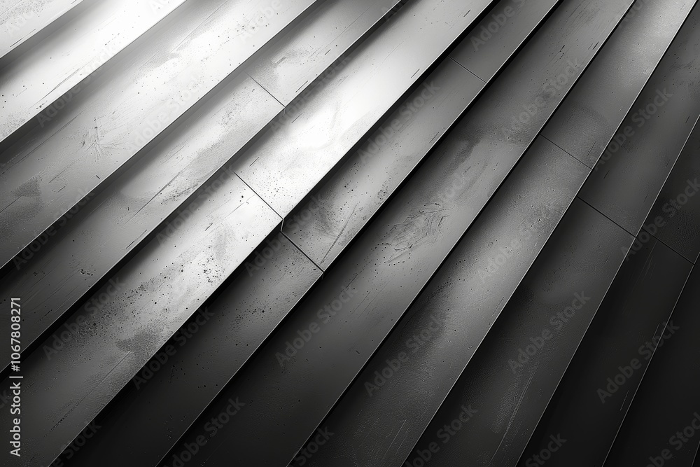 Poster silver gradient background with light shadows metallic texture design template