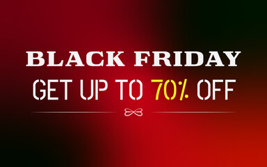 Obraz premium Black friday design with red background vector image background, black friday promotional image with offer, black friday template design