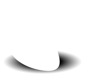 White paper circle and shadow, labels, banners, icons