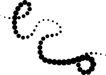 Line dotted halftone curved icon