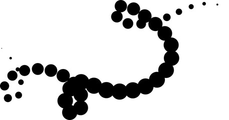 Line dotted halftone curved icon