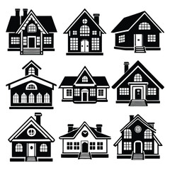 set house design in white background