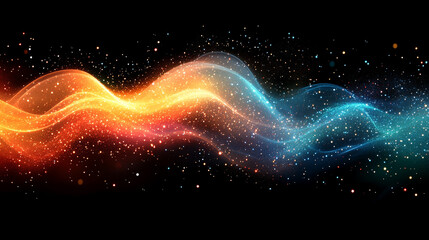 Obraz premium futuristic abstract image depicting digital data flows and binary code, representing technology, information processing, and advanced data systems