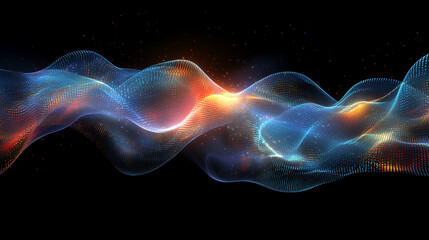 Fototapeta premium futuristic abstract image depicting digital data flows and binary code, representing technology, information processing, and advanced data systems