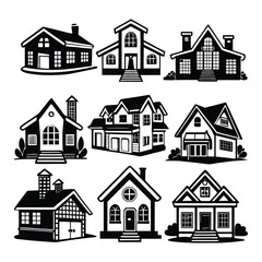 set house design in white background