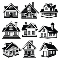 set house design in white background