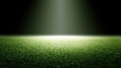 Surface of green grass. Abstract texture with mist or fog