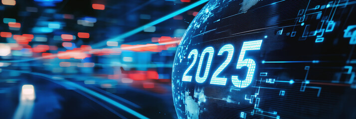 Futuristic Digital World of 2025