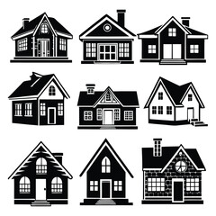 set house design in white background