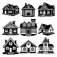 set house design in white background