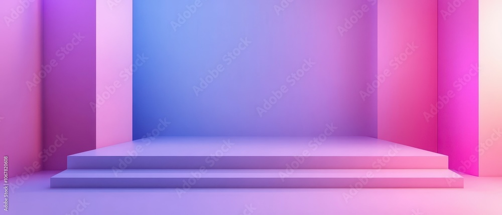 Poster create an engaging minimal gradient background transitioning from pink to purple with open space