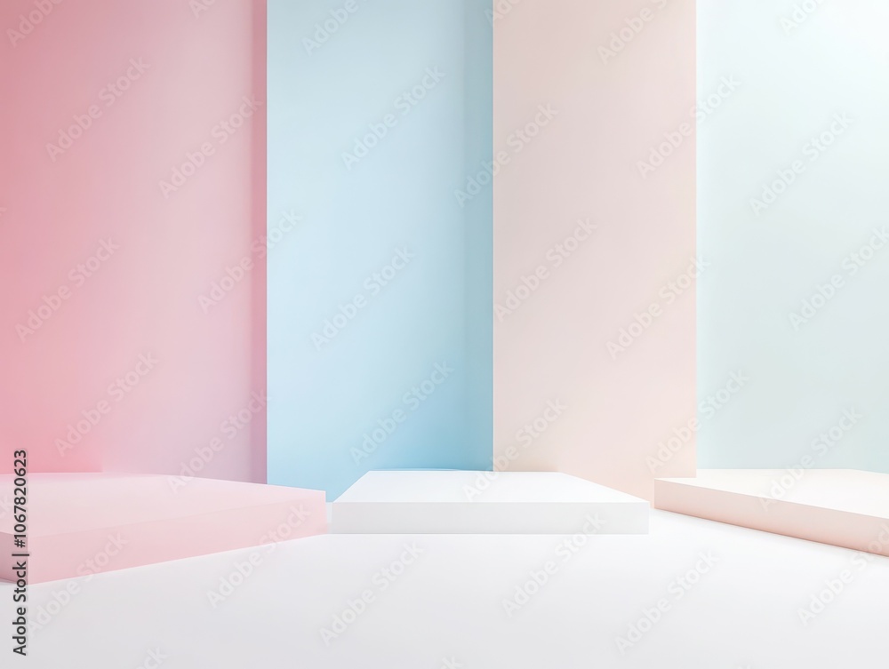 Aufkleber create stunning visuals with a minimal pastel gradient background and abundant white space
