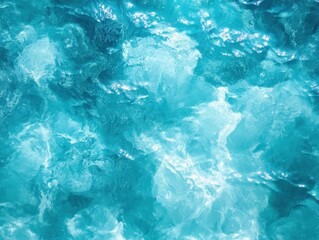 Explore the stunning crystal clear turquoise ocean from above with text space