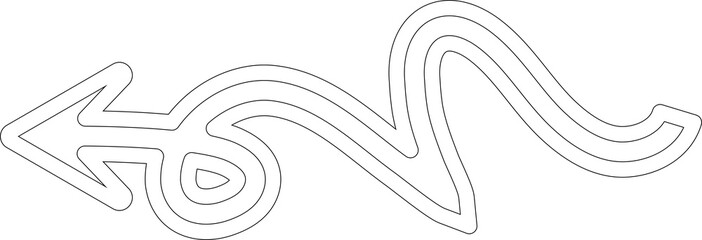 Arrow thin lines collection. Outline paths design