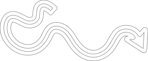 Arrow thin lines collection. Outline paths design