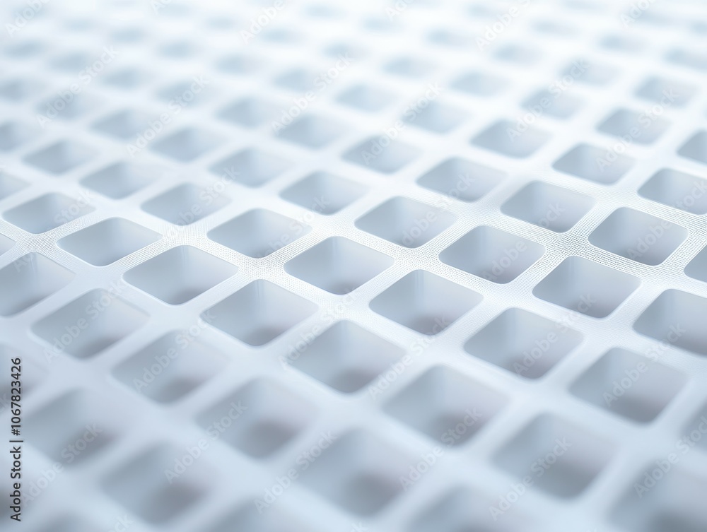 Aufkleber explore the elegance of a clean white grid pattern with gentle shadows and ample space