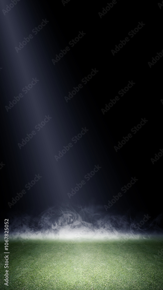 Poster surface of green grass. abstract texture with mist or fog