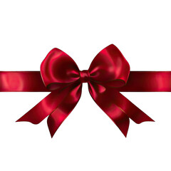 Red Satin Ribbon and Bow Vector Illustration for Elegant Designs