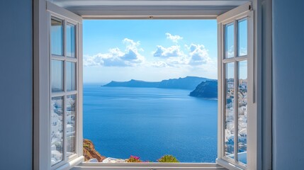 Window View of the Aegean Sea