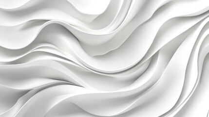 Obraz premium A sleek modern abstract background featuring layered white geometric shapes casting soft shadows on a silverhued canvas.