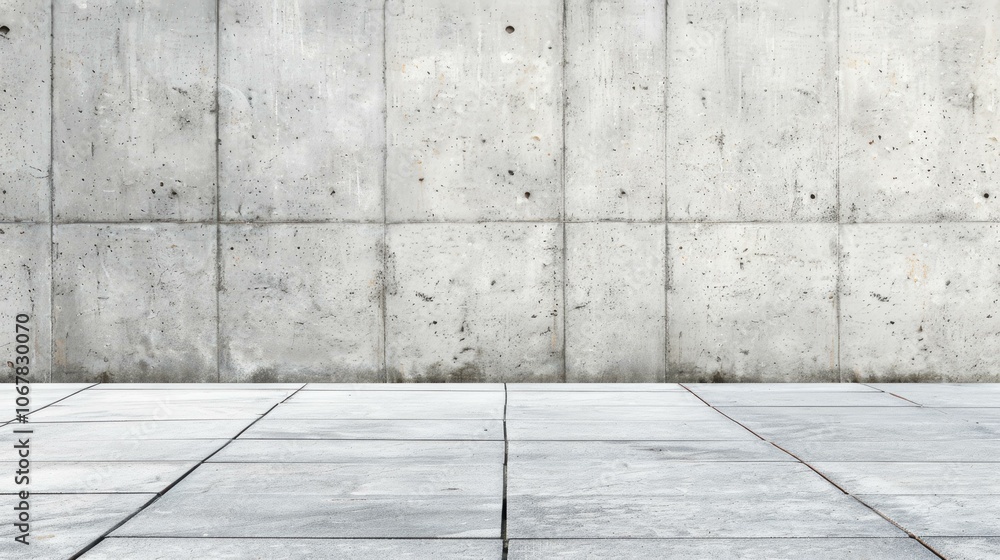 Poster explore the beauty of modern concrete architecture with weathered textures and empty urban spaces.