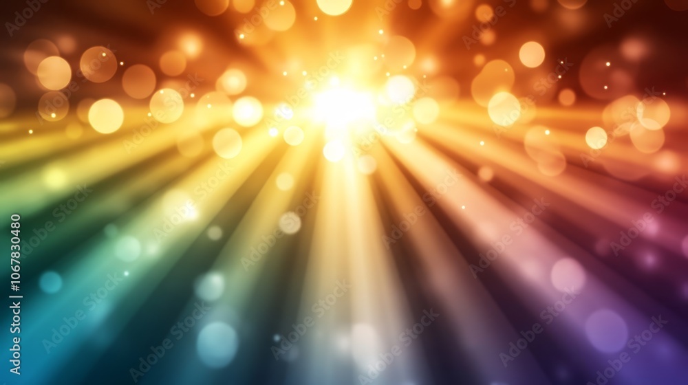 Aufkleber abstract background with colorful bokeh lights creating a vibrant and festive atmosphere