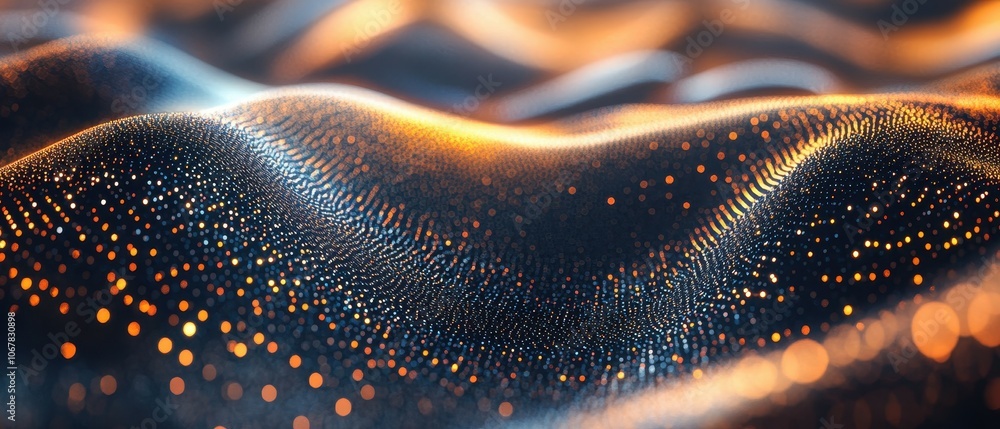 Poster create stunning visuals with a glittering abstract background in silvers and golds