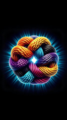 Unity and Strength Concept . Team rope diverse strength connect partnership together teamwork unity communicate support. Strong diverse network rope team concept integrate cooperation empower power