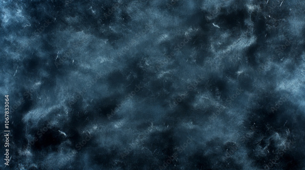 Poster dark blue background with abstract black and white textured patterns for design intriguing