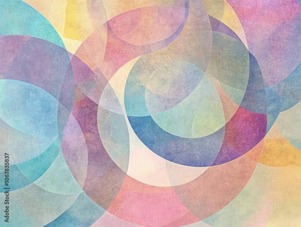 Aufkleber create stunning visuals with abstract circles in pastel tones for effective design projects