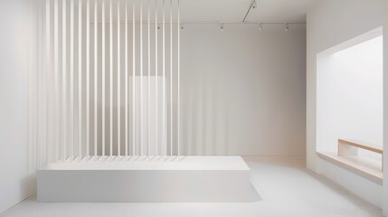 White Minimalist Booth - a sleek and modern display concept. The white minimalist design creates a clean and inviting space.