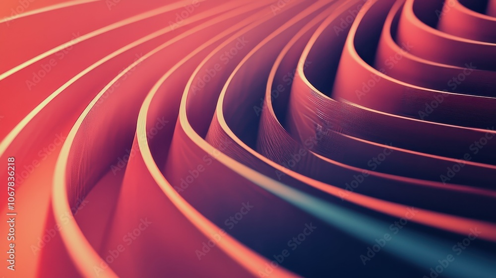 Poster create stunning visuals with minimal abstract patterns of curved lines in central space