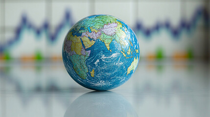 glass globe, symbolizing global unity, interconnectedness, and transparency. Abstract reflections add a modern, thought-provoking touch, highlighting themes of globalization and unity