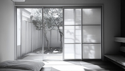 Fototapeta premium Minimalist and unique interior design in the house