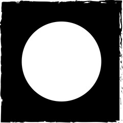 Square brush frame elements with circle border layout