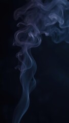 Obraz premium Abstract smoke swirling in a dark background creating a mysterious and eerie atmosphere, eerie, mysterious
